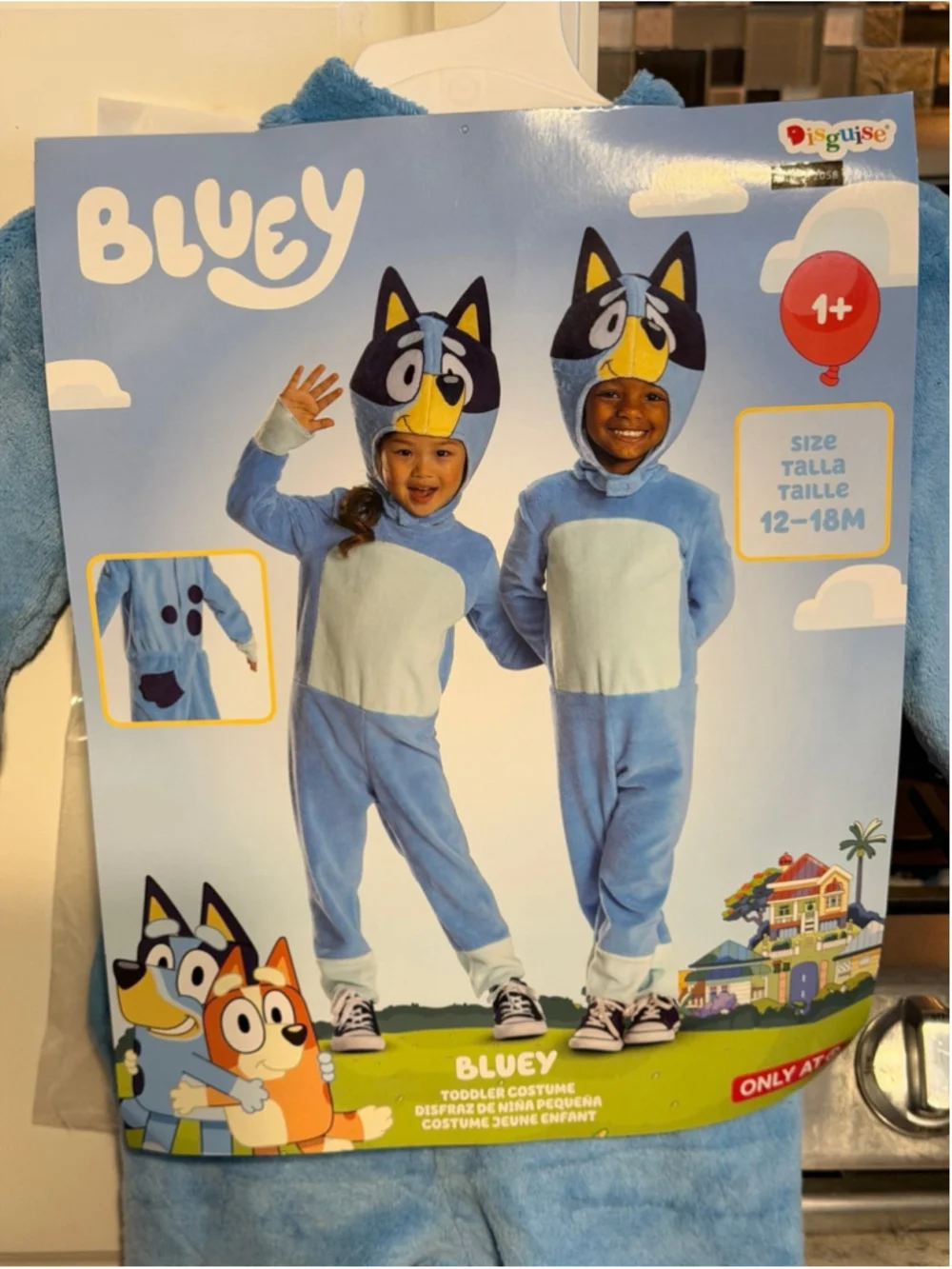 New DISGUISE BLUEY DELUXE TODDLER BLUEY Halloween COSTUME 12/18 Months